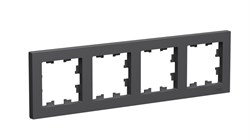 Systeme Electric AtlasDesign базальт рамка 4-ая, универсальная ATN001404 - фото 71213