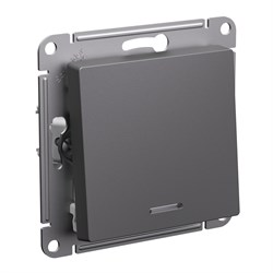 Systeme Electric AtlasDesign базальт переключатель 1-клавишный с подсветкой, сх.6а, 10АХ, механизм ATN001463 - фото 71248