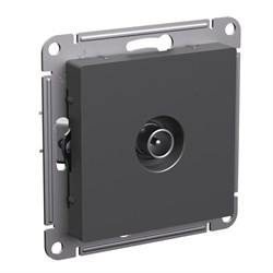 Systeme Electric AtlasDesign базальт розетка TV проходная 4DB, механизм ATN001492 - фото 71253