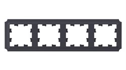 Systeme Electric AtlasDesign Antique карбон рамка 4-ая, универсальная ATN101004 - фото 71272