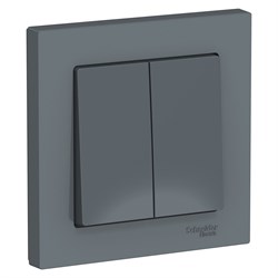 Systeme Electric AtlasDesign грифель выключатель 2-клавишный сх.5, 10АХ, в сборе ATN000752 - фото 71420