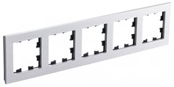 Systeme Electric AtlasDesign Nature Металл серебро Рамка 5-ая, универсальная ATN312105 - фото 71478
