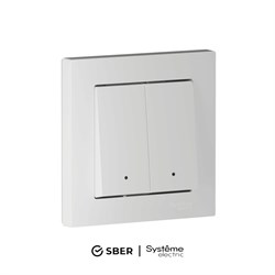 Systeme Electric AtlasDesign Smart Белый Выключатель 2-кл с подсв., Zigbee, сх.5, L+N, 10А, мех. ATN000153Z - фото 71522
