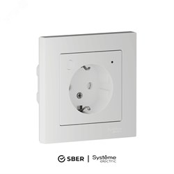 ATLASDESIGN SMART РОЗЕТКА с заземл., со шт., Zigbee, L+N, 16А, мех., БЕЛЫЙ ATN000145Z pe987128 - фото 71527