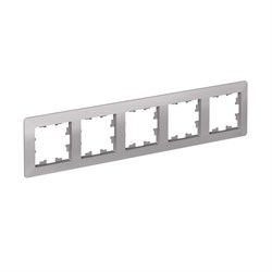 Systeme Electric AtlasDesign Air Алюминий/дымчатый черный Рамка 5-ая ATN220305 - фото 71585