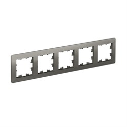 Systeme Electric AtlasDesign Air Сталь/дымчатый черный Рамка 5-ая ATN220905 - фото 71593