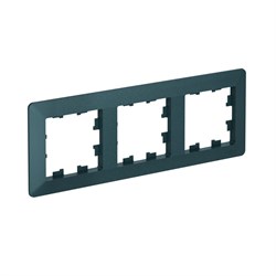 Systeme Electric AtlasDesign Air Изумруд/дымчатый черный Рамка 3-ая ATN220803 - фото 71602