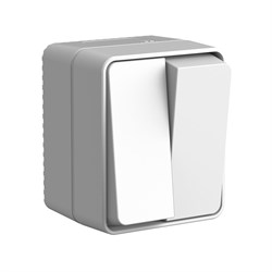 Systeme Electric AtlasDesign Profi54 Наруж Серый Выключатель 2-клавишный 10 АХ ATN543051 - фото 71605