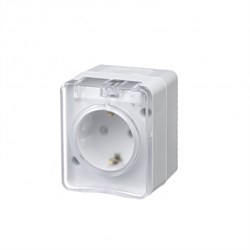 Systeme Electric AtlasDesign Profi54 наружный белый розетка с заземлением, со шт., 16А 250B IP54 ATN540145 - фото 71618