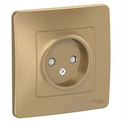 Blanca внутренняя титан розетка без заземления со шторками, 16А, 250В BLNRS000114 - фото 72384