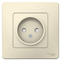 Blanca внутренняя молочная розетка без заземления со шторками, 16А, 250В BLNRS000112 - фото 72438