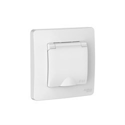 Systeme Electric Blanca внутр Бел Розетка с/з IP44 со шторками, с крышкой, 16А, 250В BLNRS441111 - фото 72475