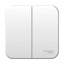 Blanca наружняя белый выключатель 2-клавишный, 10А, 250B BLNVA105001 - фото 72524