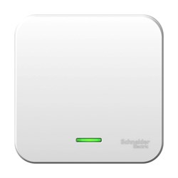 Blanca наружняя белый выключатель 1-клавишный с подсветкой, 6А, 250В BLNVA061101 - фото 72535