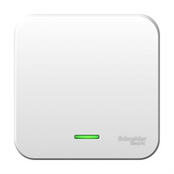 Blanca наружняя белый выключатель 1-клавишный с подсветкой, 6А, 250В, монтажная пластина BLNVA061121 - фото 72537