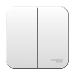 Blanca наружняя белый выключатель 2-клавишный, 6А, 250В BLNVA065001 - фото 72543