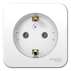 Blanca наружняя белый розетка с заземлением, без шторок, (тонкая) 16А, 250В, изолированная пластина BLNRA110111 - фото 72550