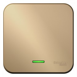 Blanca наружняя титан переключатель 1-клавишный с подсветкой, 10А, 250B, изолированная пластина BLNVA106114 - фото 72700