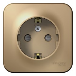 Blanca наружняя титан розетка с заземлением, со шторками, 16А, 250В BLNRA011104 - фото 72704