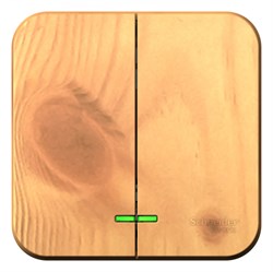 Blanca наружняя ясень выключатель 2-клавишный , 10А, 250B BLNVA105005 - фото 72730