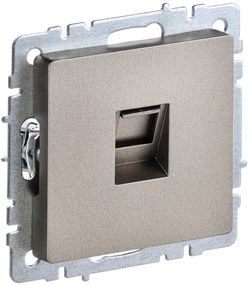 IEK Brite Base шампань розетка компьютерная RJ45 кат.6 BR-K10-2-K37 - фото 73132