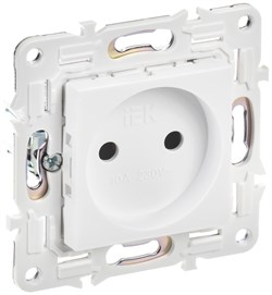 IEK SKANDY Арктический белый Розетка б/з 10А SK-R02W SK-R10-10-K01 - фото 74127