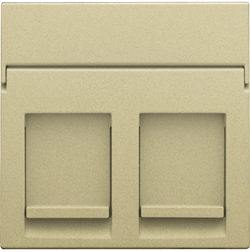 Niko Золото Накладка на розетку RJx2 221-65200 - фото 75657