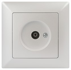 Intro Розетка Solo 4-301-06 TV одиночная, IP20, СУ, Solo, перламутр Б0053992 - фото 76605