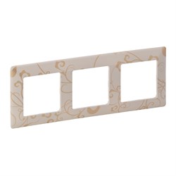 Legrand Valena Life ампир бежевый рамка 3-ая 754113 - фото 77201