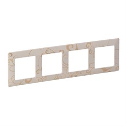 Legrand Valena Life ампир бежевый рамка 4-ая 754114 - фото 77202