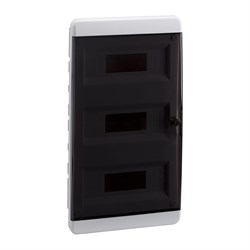 КЭАЗ Корпус пластиковый Встраиваемый OptiBox P-BVK-2-36-IP41 Прозрачная черная дверь 117955 - фото 77504