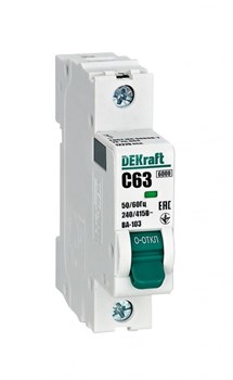 Dekraft Автоматический выключатель 1Р 63А х-ка C ВА-103 6кА 12279DEK - фото 78878