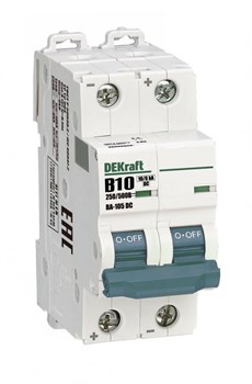 Dekraft Автоматический выключатель 2P 10A х-ка B 500В DC ВА-105 13366DEK - фото 79106