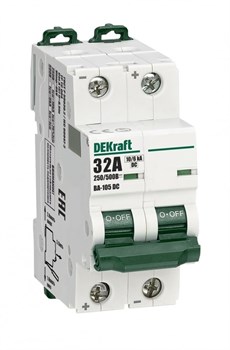 Dekraft Автоматический выключатель 2P 32A х-ка C 500В DC ВА-105 13394DEK - фото 79163