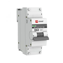 EKF PROxima ВА 47-100 Автоматический выключатель  (D) 1P 63А 10kA mcb47100-1-63D-pro - фото 81266
