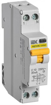 IEK KARAT Дифференциальный автоматический выключатель АВДТ32ML тип A С10 30мА MVD12-1-010-C-030-A - фото 82035