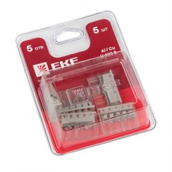 EKF PROxima Строительно-монтажная клемма СМК 2273-245 (с пастой) 5 отверстий 0,5-2.5 мм2 блистер (5шт.) plc-smk-2273-245b - фото 86328