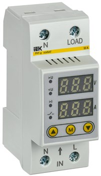 IEK Реле напряжения и тока РНТ-д однофазное 36мм 32А IVC21-1-32 - фото 87372