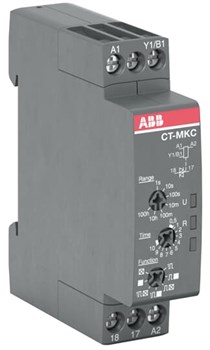 ABB Реле времени CT-MKC.31 компактное п/проводниковое (многофункциональное) 12-240В AC/DC (7 диапазонов времени 0,05с...100ч) 1НО 1SVR508010R1300 - фото 87654