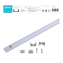 Gauss Профиль для ленты LED прямой - 1m BT410 - фото 88207