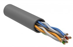 IEK ITK Кабель связи витая пара U/UTP, кат.6 4x2х23AWG solid, LSZH, 305м, серый LC1-C604-121 - фото 89237