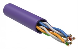 IEK ITK Витая пара U/UTP категории 5E 4х2х24AWG LSZH фиолетовый (305м) LC1-C5E04-126 - фото 89253