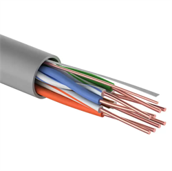 Кабель витая пара U/UTP, категория 6, ZH нг(А)-HF, 4PR, 23AWG, внутренний, серый, 305 м Rexant 01-0067 - фото 89254