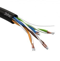 ЭРА UL-4-PE-A Кабель витая пара U/UTP 4x2x24AWG Cat5e CCA PE OUTDOOR 305м SIMPLE Б0044436 - фото 89270