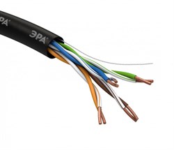 ЭРА U-4-PE Кабель витая пара U/UTP 4x2x24 AWG Cat5e CU PE OUTDOOR 305м Б0044431 - фото 89288