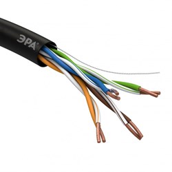 ЭРА UL-4-PE Кабель витая пара U/UTP 4x2x24AWG Cat5e CU PE OUTDOOR 305м SIMPLE Б0044427 - фото 89289