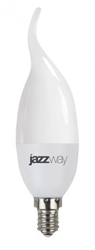 Jazzway Лампа светодиодная (LED) «свеча на ветру» d38мм E14 220° 7Вт 220-240В матовая нейтральная холодно-белая 4000К .1027917-2 - фото 89590