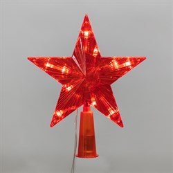 NEON-NIGHT Светодиодная фигура на елку Звезда красная 15см, 10LED, постоянное свечение, 230В 501-007 - фото 90684