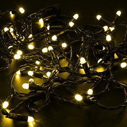 NEON-NIGHT Гирлянда Нить 10м, эффект мерцания (каждый 5-ый), черный ПВХ, 230В, цвет: Жёлтый 305-271 - фото 90770