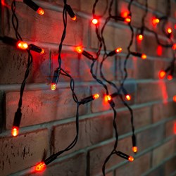 NEON-NIGHT Гирлянда Айсикл (бахрома) светодиодный, 2,4 х 0,6 м, черный провод, 230 В, диоды красные, 88 LED NEON-NIGHT 255-042 - фото 90968